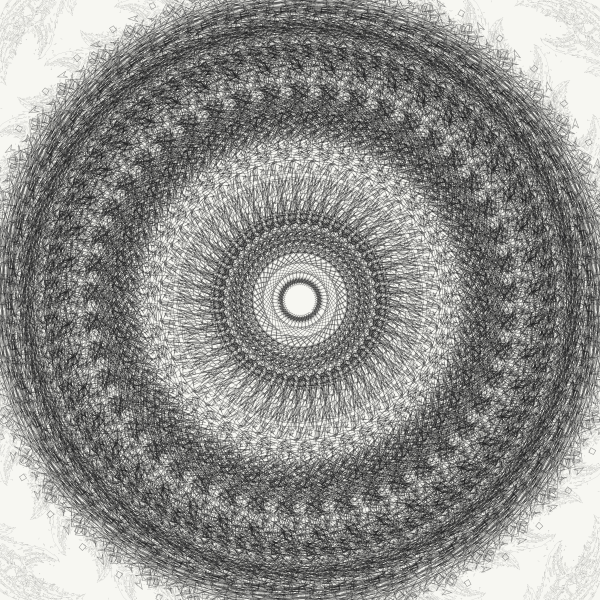 Detail of ink palette showing stroke accumulation